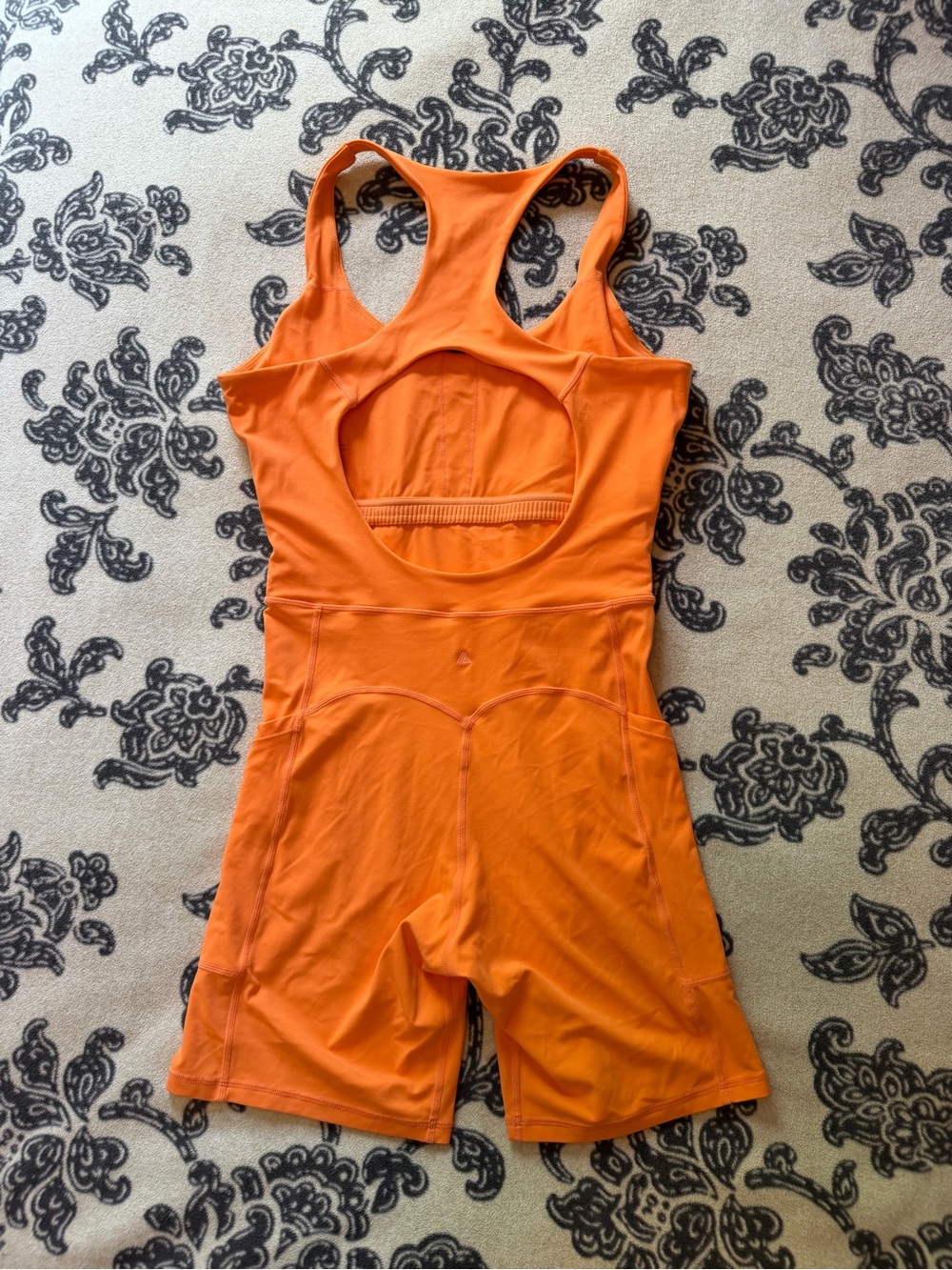 Orange Racerback Romper - Picture 3 of 4